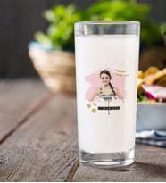 BK Gift Kişiye Özel İsimli Fotoğraflı Rakı Bardağı-3 (Beyaz)