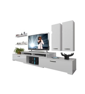 Decoraktiv Flex 5d130 Slm Tv Ünitesi Tv Sehpası (Beyaz)