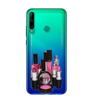 Makyaj Tasarımlı Süper Şeffaf Silikon Telefon Kılıfı Huawei P40 Lite E