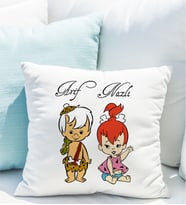 Kişiye Özel Taş Devri BamBam&Yabba Dabba Yastığı