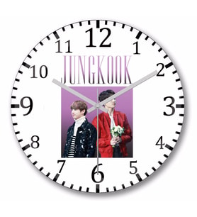Bts Bangtan Jungkook Duvar Saati Bombeli Gercek Cam