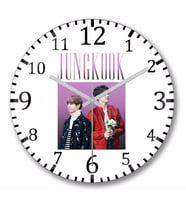 Bts Bangtan Jungkook Duvar Saati Bombeli Gercek Cam