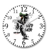 Hip Hop Duvar Saati Bombeli Gercek Cam