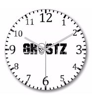 Ghostz Logo Preta 2018 Duvar Saati Bombeli Gercek Cam