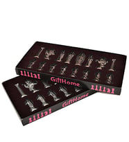 (Sadece Satranç Taşı İsteyene) Gifthome, Büyük, Metal, Antik, İngiliz Figürlü Satranç Taşı (Çok Renkli)