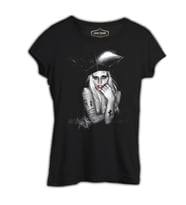 Lady Gaga Siyah Kadın Tshirt