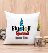Biyoloji Öğretmeni Yastık ve Silver Kupa Bardak