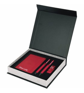 Wings Printik Kırmızı Hediyelik Set  İsme Özel  16Gb Usb Bellek + 10x14 Not Defteri + Roller Kalem + Tükenmez Kalem  Hepsi İsme Özel (Renksiz)