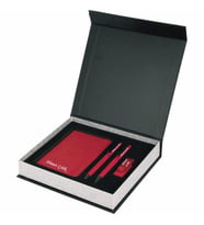 Wings Printik Kırmızı Hediyelik Set  İsme Özel  16Gb Usb Bellek + 10x14 Not Defteri + Roller Kalem + Tükenmez Kalem  Hepsi İsme Özel (Renksiz)
