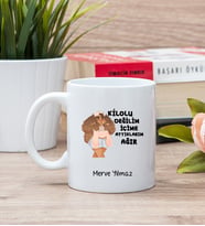 Kilolu Değilim İçime Attıklarım Ağır Beyaz Kupa Bardak