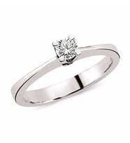 Tektaş Pırlanta Yüzük 0.27 CT G-VS 3.25 Gram 18 Ayar Altın