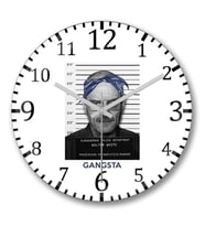 Walter White Gangsta Branco Duvar Saati Bombeli Gercek Cam