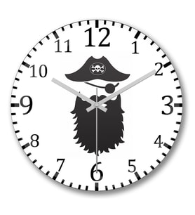 Piratanerd Duvar Saati Bombeli Gercek Cam