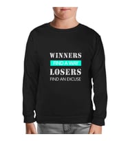Winners Find a Way Siyah Çocuk Sweatshirt
