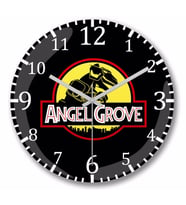 Angel Grove Duvar Saati Bombeli Gercek Cam