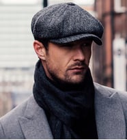 Peaky Blinders Şapka Newsboy Trend 8 Parça Kasket Fötr cp224p (Koyu Gri)