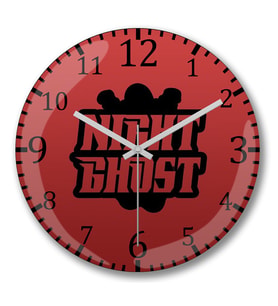 Night Grost Duvar Saati Bombeli Gercek Cam