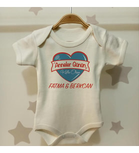 Anneler Gününe Özel İsimli Çıtçıtlı Bebek Body B18