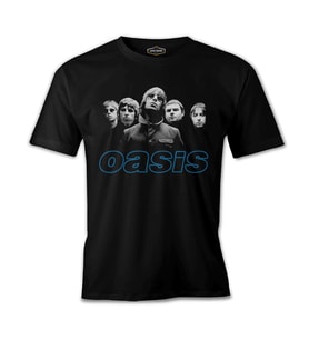 Oasis - Grup Üyeleri Siyah Erkek Tshirt