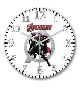 Avengers Thor Duvar Saati Bombeli Gercek Cam