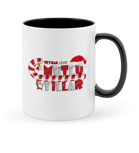 BK Gift Kişiye Özel Mutlu Yıllar Siyah Kupa Bardak  5