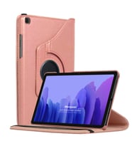 Microsonic Samsung Galaxy Tab A7 T500 Kılıf 360 Rotating Stand Deri Rose Gold