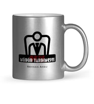 BK Gift Kişiye Özel Okul Müdür Yardımcısı Gümüş Yaldızlı Kupa Bardak  1