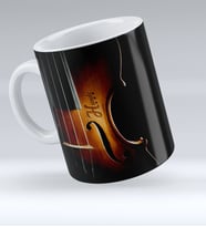 BK Gift Kişiye Özel Keman Tasarımlı Kupa Bardak  1