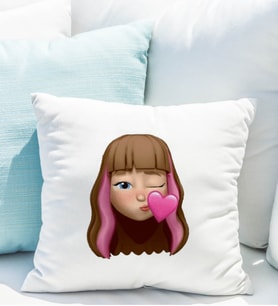 Emoji Kız Stiker Yastığı
