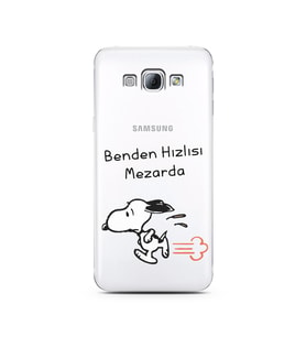 Snoopy Tasarımlı Süper Şeffaf Silikon Telefon Kılıfı Samsung A8 (2015)  
