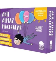 Mavi Kirpi 4. Sınıf  Akıl Almaz Maceralar Okuma Seti 10 Kitap
