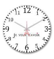 Je Veux t'Avoir Duvar Saati Bombeli Gercek Cam
