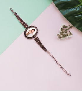 BK Gift Kişiye Özel Fotoğraflı Otantik Bakır Bileklik Model 3