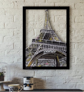 BK Gift Kişiye Özel Eiffel Tower Temalı 3D Ahşap Tablo-1