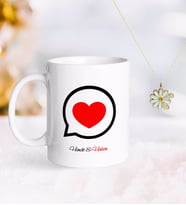 BK Gift Kişiye Özel Sevgililer Günü Kupa ve Çift İsimli Papatya Kolye-74 (Model 1)
