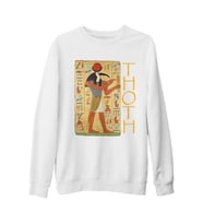 Thoth Beyaz Kalın Sweatshirt
