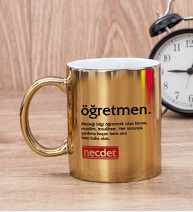 Öğretmen Kelime Anlamı Gold Kupa Bardak