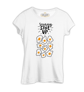 Sunny Side Up - Eggs Beyaz Kadın Tshirt