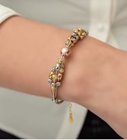 Papatya Silver Dorica Toplu Renkli Fantezi 925 Ayar Gümüş Bileklik