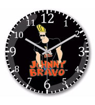 Johnny Bravo Duvar Saati  Bombeli    Gercek Cam