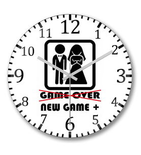 New Game Duvar Saati Bombeli Gercek Cam
