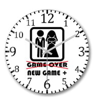 New Game Duvar Saati Bombeli Gercek Cam