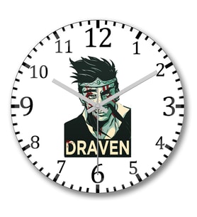 League Of Legends Draven1 Duvar Saati Bombeli Gercek Cam