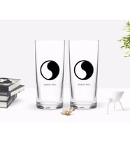 BK Gift Kişiye Özel Renkli Baskılı İsimli Tasarımlı İkili Rakı Bardağı Seti-125 (Beyaz)