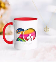 BK Gift Kişiye Özel 2024 Mutlu Yıllar Kırmızı Kupa ve Kar Tanesi Kolye-11 (Model 1)