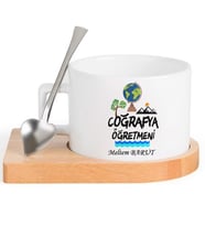 Coğrafya Öğretmeni  FİNCAN Seti (Beyaz)