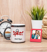 Spiker Sihirli  Kupa Bardak ve Kırmızı Mini Çerçeve
