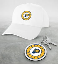 NBA Indiana Pacers Beyaz Şapka ve Ahşap Anahtarlık Seti (Model 1)