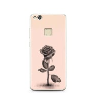 Gül Tasarımlı Süper Şeffaf Silikon Telefon Kılıfı Huawei P10 Lite   