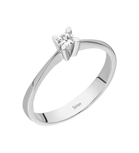 Sirius F Renk 0,11 Karat Pırlanta Tektaş Yüzük 0717R0251